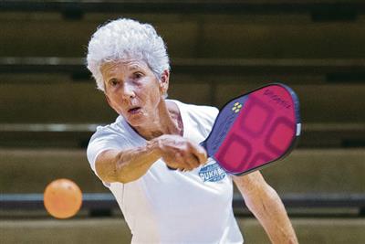 Frustrated pickleball player